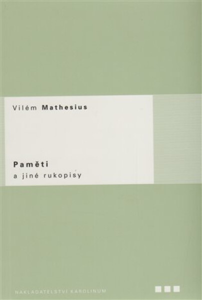Paměti jiné rukopisy Vilém Mathesius