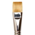 Tintoretto 763 Synthetic Gold plochý štětec dlouhá rukojeť | syntetické zlaté vlákno pro akryl a olej, jemnozrnný podklad