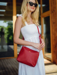 Trendová dámská koženková kabelka Lavi VUCH, červená
