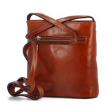 Luxusní dámská kožená crossbody kabelka Violiana, koňaková