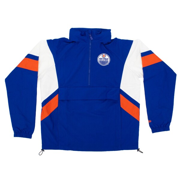 New Era Pánská bunda Edmonton Oilers NBA Quarter Zip Windbreaker Velikost: S