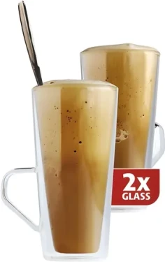 Maxxo Frappé / Termo sklenice / Dvojité borosilikátové sklo / 320 ml / 2 ks (100000474546)