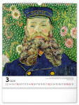 Nástěnný kalendář 2026 NOTIQUE - Vincent van Gogh, 30 x 34 cm