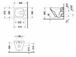 DURAVIT - DuraStyle Závěsné WC, Rimless, bílá 2571090000