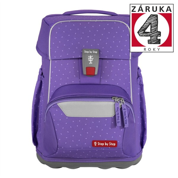 Školní aktovka pro prvňáčky – 4 dílný set, Step by Step BASIS Purple Konfetti, AGR