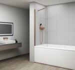 POLYSAN - FISA vanová zástěna 600x1500, měď mat, čiré sklo FS1062-PG