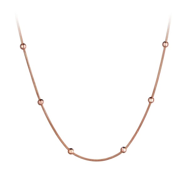 Náhrdelník s jemnými kuličkami Alice Gold - chirurgická ocel, Zlatá 40 cm + 5 cm (prodloužení)
