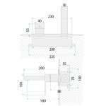 REA - Podomítková umyvadlová baterie Arcos Brush Nickel REA-B6973