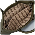 Trendy dámská koženková kabelka na rameno Ceyla, tmavě zelená