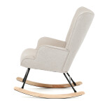 Houpací křeslo, béžová, látka, AK-373 CRM2