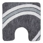 Spirella CURVE šedá / Koupelnová WC předložka / mikrovlákno / 55 x 55 cm