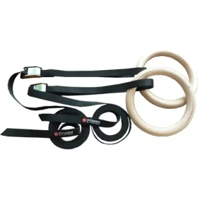 POWER SYSTEM GYMNASTIC WOODEN RINGS (07547)