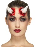 Smiffys 46798 latexové čertí rohy s lepidlem