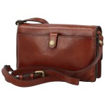 Luxusní dámská kožená crossbody kabelka Katana Flavia, hnědá