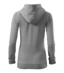 Trendy Zipper mikina dámská tmavě šedý melír S