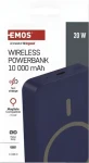 EMOS WI 1046 modrá / Powerbanka / 10 000 mAh / bezdrátové nabíjení 20 W / USB-C
