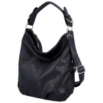 Stylová dámská koženková kabelka na rameno Tripa, tmavě modrá