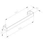 SAPHO - MAGNIFICA držák ručníků 650x80 nerez mat IRPA19