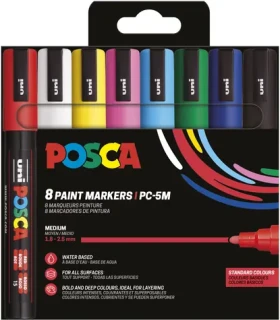 POSCA PC-5M Basic / Popisovač / Sada 8 ks (182558)