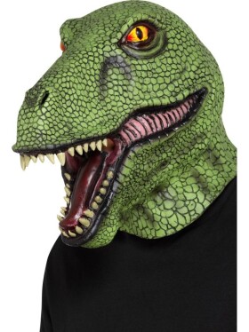 Smiffys.com Maska Dinosaurus - zelená latexová
