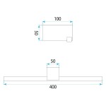 Koupelnové nástěnné LED svítidlo SWE040-1W 40cm Chrome OSW-20140