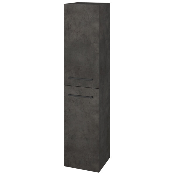 Dřevojas - Vysoká skříň s košem na prádlo DOS SVD2K 35 - D16 Beton tmavý / Úchytka T06 / D16 Beton tmavý / Levé 210625H