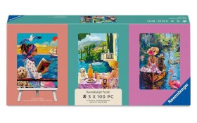 Puzzle se stojánkem: Spolu na cestách 3x100 dílků