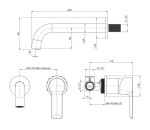 JIKA - Ponta Style Umyvadlová baterie pod omítku, 2-otvorová instalace, s tělesem, chrom H3112H60041201