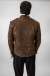 Pánská Kožená Bunda Allesio Aged Brown Brixton Hnědá Velikost: 6XL