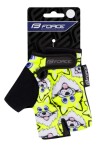 Rukavice FORCE WOLFIE KID, fluo (Barva fluo, velikost M)