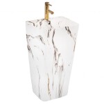 REA - Volně stojící umyvadlo Aris Marble 44x37,5 REA-U6906