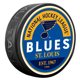 Mustang Puk St. Louis Blues NHL Block Textured Puck