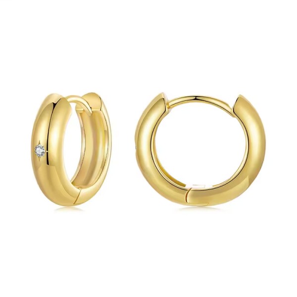 Elegantní kruhové náušnice Sonia Gold, Zlatá