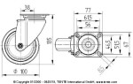 Tente Přístrojové kolečko 100 mm,otočné 1730