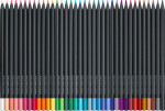 Faber-Castell Faber-Castell, 116450, Black Edition, Supersoft, sada ergonometrických pastelek s černým lakováním, 50 ks