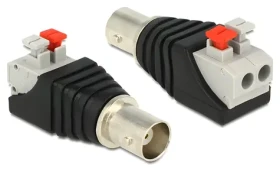 DeLock Adaptér BNC (F) - Terminal Block 2pin / Adaptér / s tlačítky (65526)