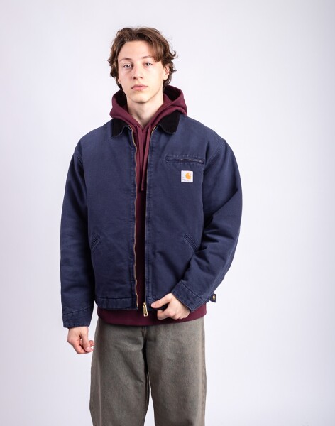 Carhartt WIP OG Detroit Jacket Dark Navy/Black stone canvas L