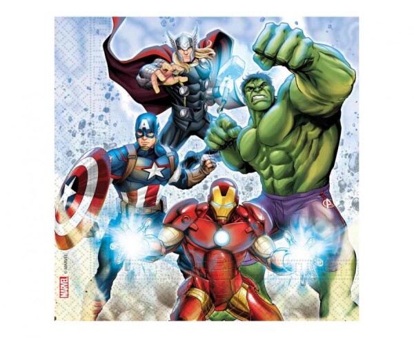 Avengers ubrousky 20 ks 33 cm x 33 cm Avengers ubrousky 20 ks 33 cm x 33 cm