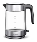 Orava VK-4018 černo-stříbrná / Skleněná varná konvice / 1.7L / 2200W / podsvícení (AD 1225)