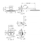 GROHE - Grohtherm SmartControl Perfect Sprchový set s termostatem pod omítku, 31 cm, 2 proudy, chrom 34706000