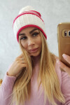 Kinga dámská čepice K297 bílá+růžová neon+tmavě růžová UNI
