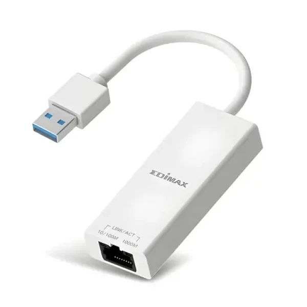 Edimax EU-4306 V2 bílá / Síťový adaptér / USB-A 3.2 / RJ45 10/100/1000 Mbps / PoE (EU-4306 V2)