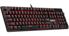 QUEST GK-596 černá / Herní klávesnice / Mechanická / RGB podsvícení / Drátová / Anti-ghosting / 104 kláves (45597)