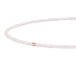 Korálkový náhrdelník s růžovým křemenem Joela - stříbro 925/1000, Růžová 40 cm + 3 cm (prodloužení)