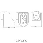 CERANO - Nástěnný držák ruční sprchy - černá matná CER-8050BD7776