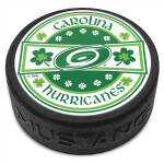 Mustang Puk Carolina Hurricanes NHL Lucky St. Patricks Day Puck