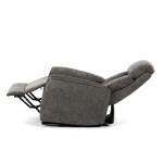 Polohovací křeslo, elektrické kabelové ovládání, šedá, látka, TV-H9727 GREY2