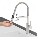 Dřezová baterie Villeroy & Boch Steel Expert Compact, 92730023, Zlatá / černá 92730023