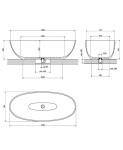 OMNIRES - SHELL M+ volně stojící vana, 175 x 78 cm, bílá mat SHELL175WWBM