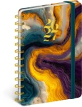 NOTIQUE Spirálový 18měsíční diář Petito – Barevný achát 2026/2027, 13 x 18 cm (PGD-37211-V)